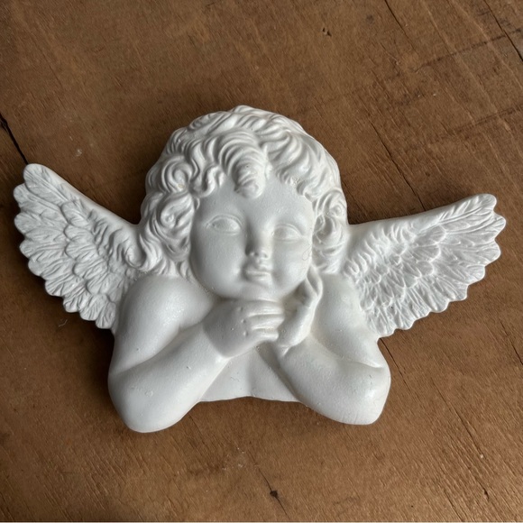 Vintage Ceramic Cherub Baby Angel Magnets set of 2 - Picture 4 of 4